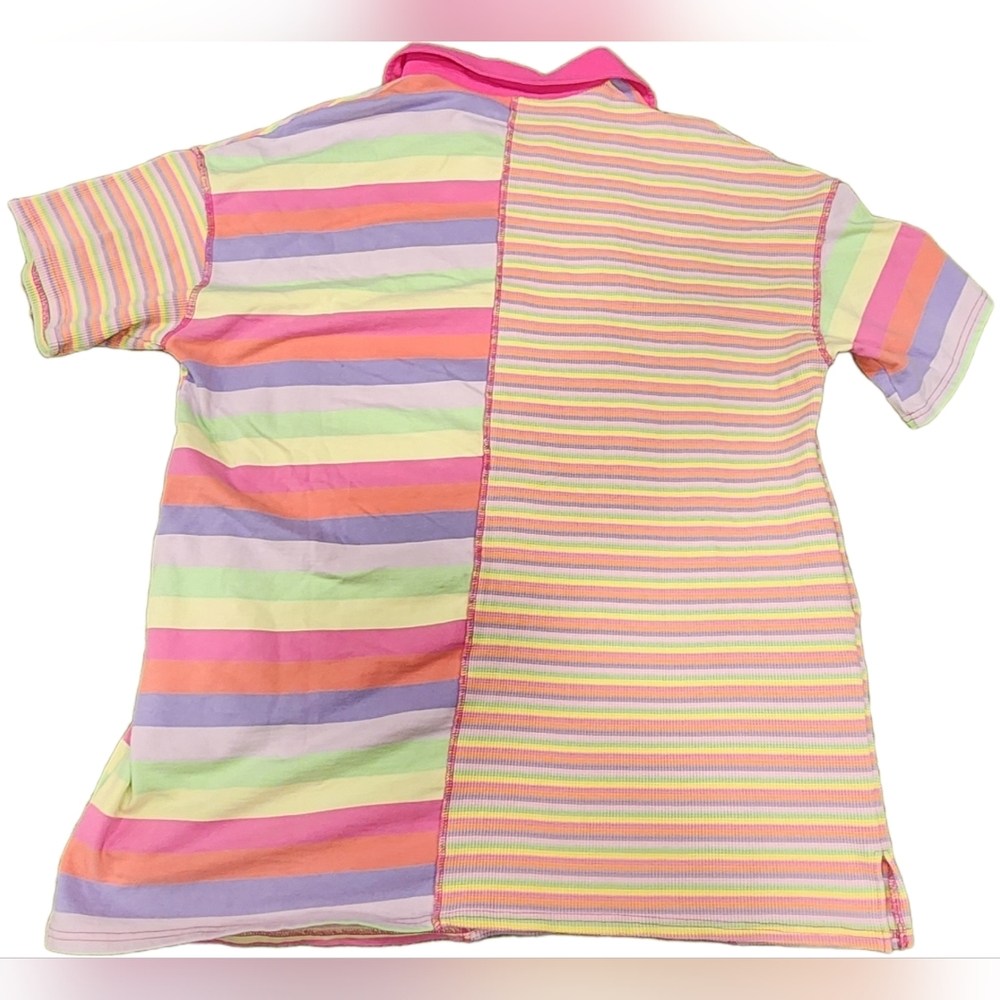 Fantastic Fawn Striped Polo Dress With Pockets. Size Medium. - Picture 2 of 9